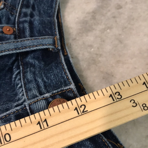 Madewell Kule Dad Jean Mens 30 High Rise Blue Denim Relaxed Button Fly - Picture 9 of 14